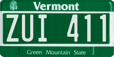 VT license plate ZUI411