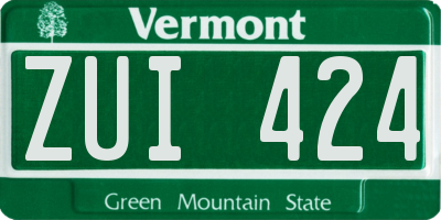 VT license plate ZUI424