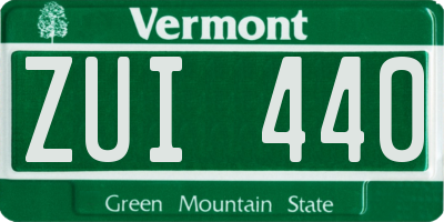 VT license plate ZUI440