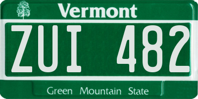 VT license plate ZUI482