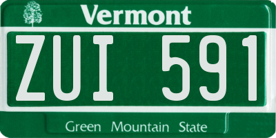 VT license plate ZUI591