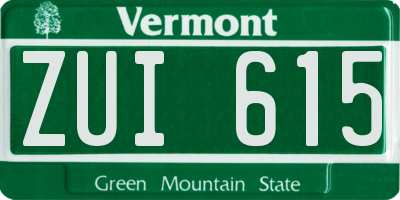 VT license plate ZUI615