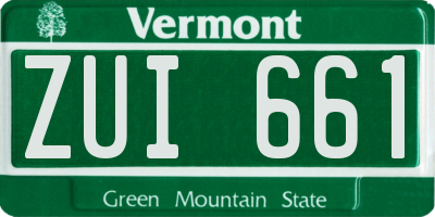 VT license plate ZUI661