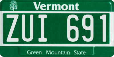 VT license plate ZUI691