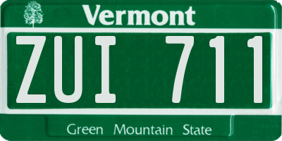 VT license plate ZUI711