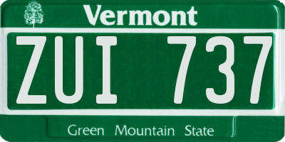 VT license plate ZUI737