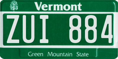 VT license plate ZUI884