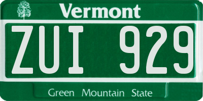 VT license plate ZUI929