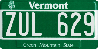 VT license plate ZUL629