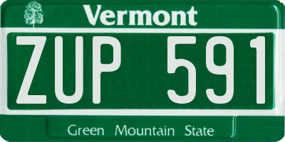 VT license plate ZUP591