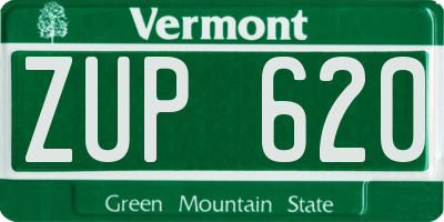 VT license plate ZUP620