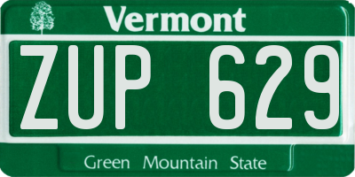 VT license plate ZUP629