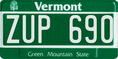 VT license plate ZUP690