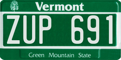 VT license plate ZUP691
