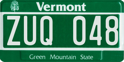 VT license plate ZUQ048