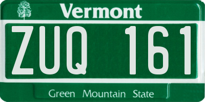 VT license plate ZUQ161