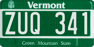 VT license plate ZUQ341