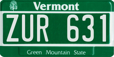 VT license plate ZUR631