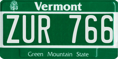 VT license plate ZUR766