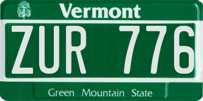 VT license plate ZUR776