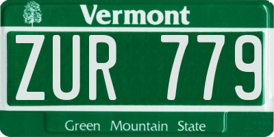 VT license plate ZUR779
