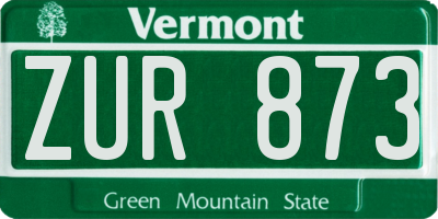 VT license plate ZUR873