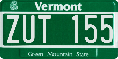 VT license plate ZUT155