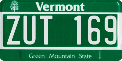 VT license plate ZUT169