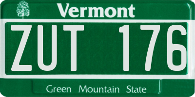 VT license plate ZUT176