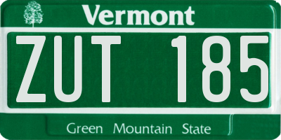 VT license plate ZUT185