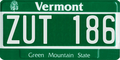 VT license plate ZUT186