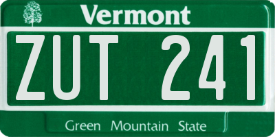VT license plate ZUT241