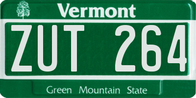 VT license plate ZUT264