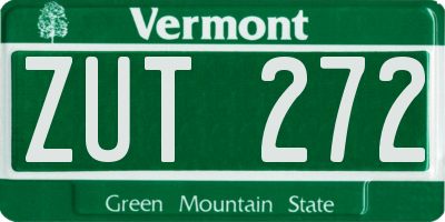 VT license plate ZUT272