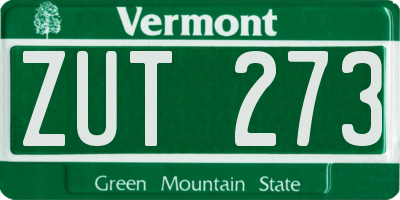 VT license plate ZUT273