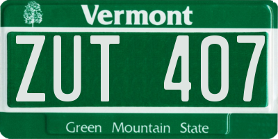 VT license plate ZUT407
