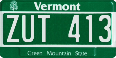 VT license plate ZUT413