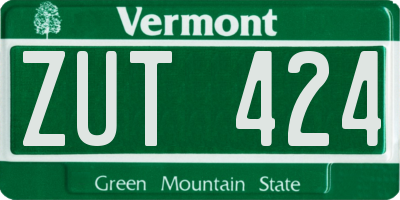 VT license plate ZUT424