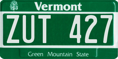 VT license plate ZUT427