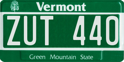 VT license plate ZUT440