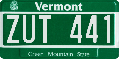 VT license plate ZUT441