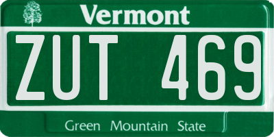 VT license plate ZUT469