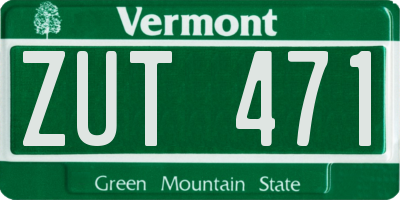 VT license plate ZUT471