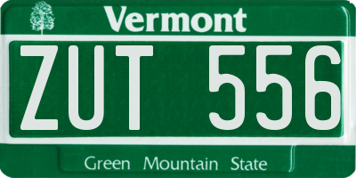 VT license plate ZUT556