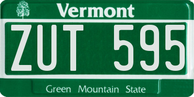 VT license plate ZUT595
