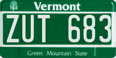 VT license plate ZUT683