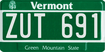 VT license plate ZUT691