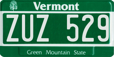 VT license plate ZUZ529