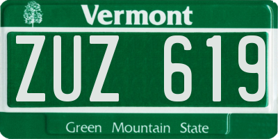 VT license plate ZUZ619
