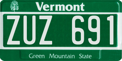 VT license plate ZUZ691